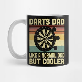 Darts Dad Like A Normal Dad But Cooler Vintage Darts Lover Mug